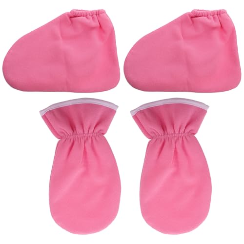 Paraffin Wax Gloves and Booties Set for Hand and Foot Care Heat Retention Covers for Moisturizing and Circulation Boosting Washable and Lightweight 12X6X0.4 Inches