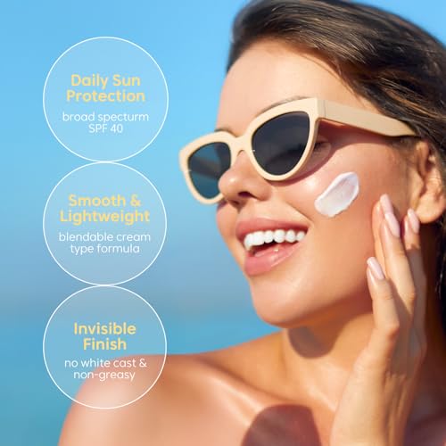 THANKYOU FARMER Sun Project Moisture Sun Cream SPF 40 - Korean Sunscreen with Panthenol - Fragrance Free, Broad Spectrum, Dermatologist Tested, Moisturizing, No White Cast 1.69 fl oz