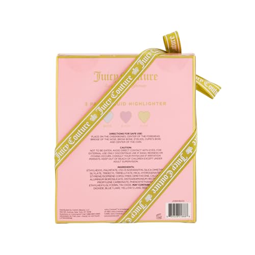 Juicy Couture 3 Pack Liquid Highlighter Makeup Set ? Bloom, Shine, & Glow, Buildable & Lightweight