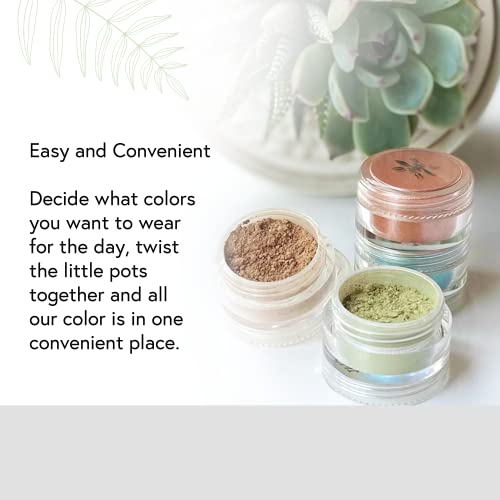 Honeybee Gardens PowderColors, Clean Mineral Eye Shadow in Chai, Matte Pale Creamy Brown, Versatile, Portable, & Skin-Friendly, 2g