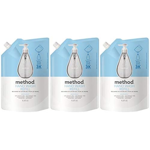 Method Gel Hand Soap Refill, Sweet Water, 34 Fl Oz (Pack of 3)
