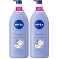 NIVEA Oil Infused Lotion Coconut and Monoi Oil Body Lotion for Women,Fast-Absorbing and Non-Greasy Coconut Scented-Lotion Moisturizes for 48 Hours,16.9 Fl Oz Pump Bottle,(Pack of 2)