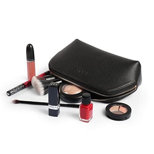 Londo Genuine Leather Makeup Bag ? Cosmetic Pouch, Travel Organizer, Toiletry Clutch for Women, Stylish & Durable Storage for Essentials
