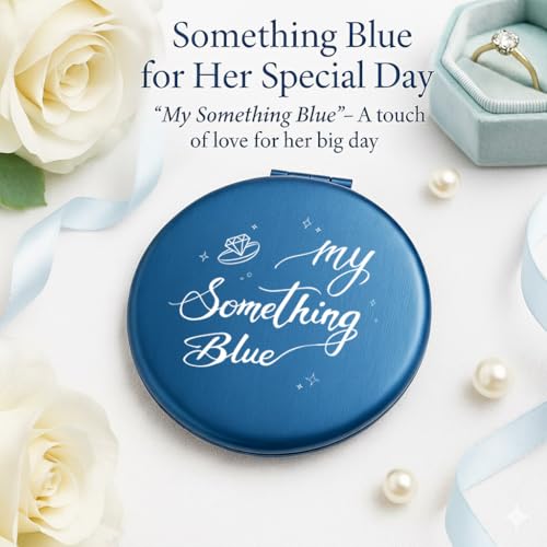 Bride Makeup Mirror My Something Blue Mirror for Bridal Shower Wedding Engagement Gifts