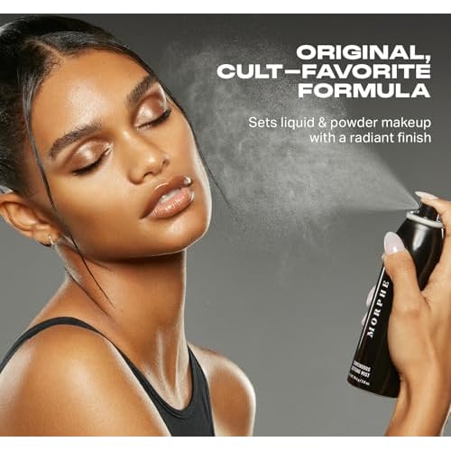 Morphe Continuous Setting Mist - Micro-Fine Makeup Setting Spray with a Natural Radiant Finish - Helps Makeup Resist Caking or Fading & Increases Wear of Foundation (2 Count, 2.8 fl oz)