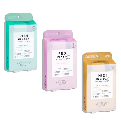 VOESH Pedi in Box Ultimate 6 Step- Ultimate Spa Pack- Intensive Foot Pack- At Home Pedi- Pedi in a Box- At Home Spa- DIY Spa- Pedicure- Pedi- DIY Pedi