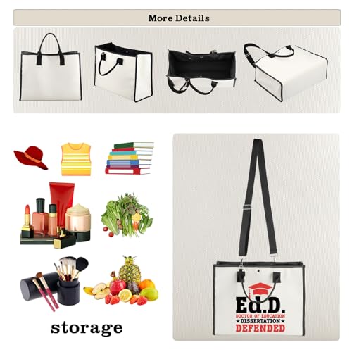 CMNIM EdD Gift Doctor Of Education Dissertation Defended Makeup Bag for Doctorate Graduation Gift for Her