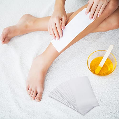 Leelosp 500 Pack Large Non Woven Wax Strips for Body and Facial Hair Removal, Different Sizes - Soft Waxing Paper for Effortless Hair Removal