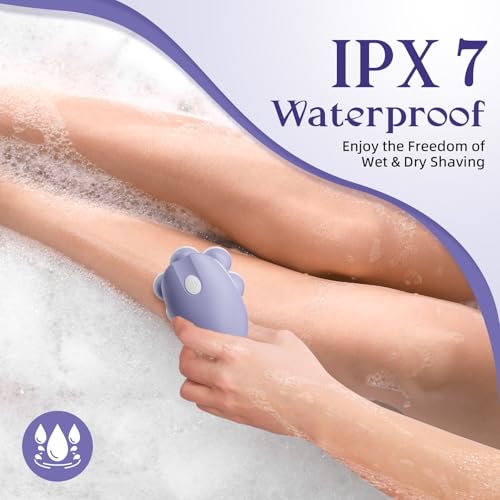 7D Electric Razors for Women: Fast & Smooth Full-Area Electric Shaver for Women Flawless Legs - Waterproof Body Hair Remover for Wet Dry Use, LED Light & Travel Cover - Gifts for Ladies Her