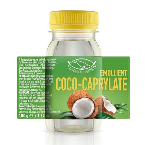 COCO-CAPRYLATE - Liquid - 100 g | 3.52 oz - Emollient - For Formulations and DIY Skin, Body, Face, Personal, Hair Care - Shower Products, Conditioning, Shampoos