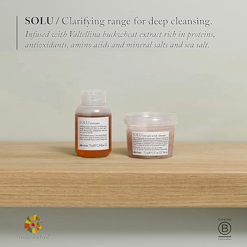 Davines SOLU Shampoo, Clarify And Remove Residue, Refresh Scalp And Leave Hair Shiny And Soft