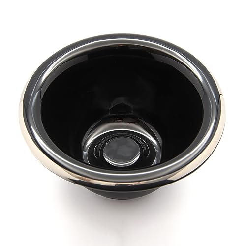 Edwin Jagger RN116 Porcelain Shaving Bowl for Men for Shaving Soap or Shaving Cream (Black)