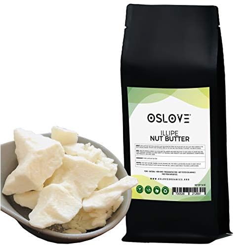 Illipe Nut Butter 1LB - 100% Pure, Natural, Fair trade Great organic butter for DIY body butters, deodorant sticks, soaps and more