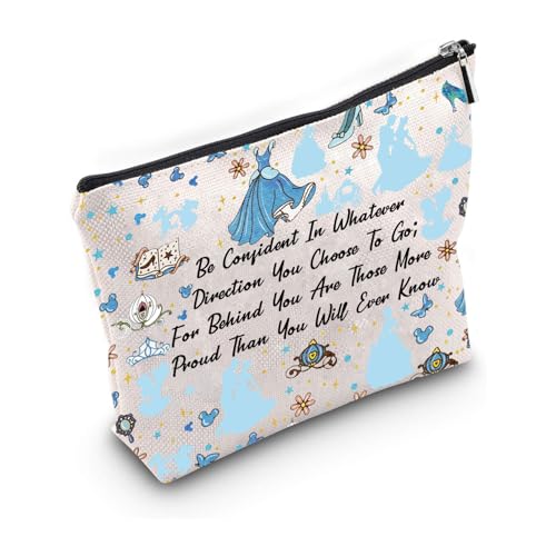 JYTAPP Character Cosmetic Makeup Bag Faily Cartoon Tales Princess Gift for Women Princess Cartoon Movie Travel Makeup Bag