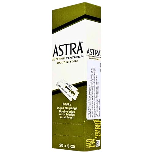 The Shave Factory Premium Shaving Set - Astra Platinum Double Edge Safety Razor Blades (300)