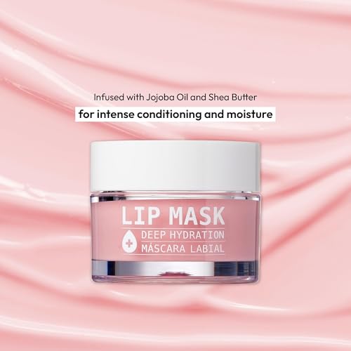 Ruby Kisses Value Lip Care Travel Kit With Rosehip Oil Clear Lip Gloss, High Shine Plumping Gloss, Pink Lip Oil Booster, Exfoliating Lip Scrub, Hydrating Intensive Lip Mask + Holographic Makeup Bag
