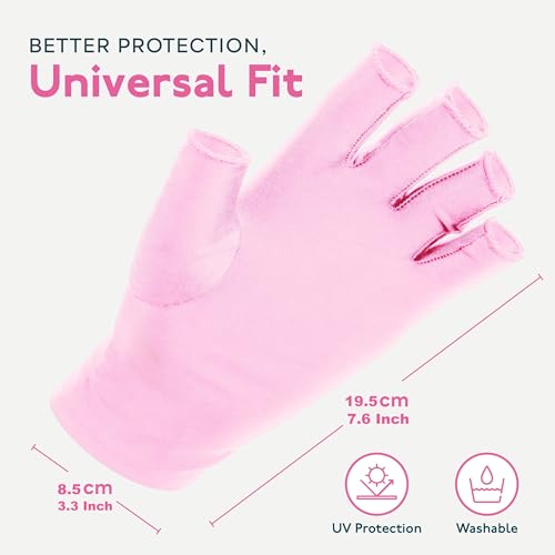 SUNUV SUN4S 48W LED UV Light Nails Lamp, UV Gloves Pink, UV Lamp for Gel Nails with 4 Timer Settings for Gel Polish, Nail Dryer