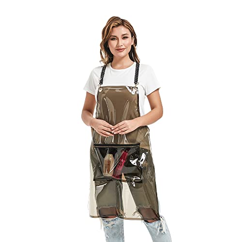 Hair Stylist Apron for Women - Waterproof Barber Nail Tech Apron Hairdresser Hairstylist Salon Aprons with Pocket