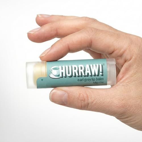 Hurraw! Earl Grey Lip Balm, 2 Pack: Organic, Certified Vegan, Cruelty and Gluten Free. Non-GMO, 100% Natural Ingredients. Bee, Shea, Soy and Palm Free. Made in USA