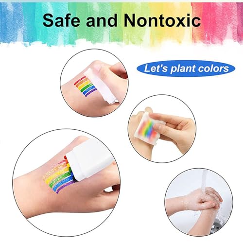 Rainbow Face Paint Set, 4 Count, Pride Face Paint Stick for LGBT Pride Month Celebrations Party, Rainbows Makeup Gay Pride Rainbow Crayon for Body