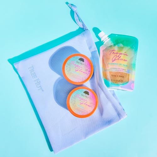 Tree Hut Glitz & Glow On the Go Travel Kit, Tropic Glow Body Care Gift Set, Exfoliating & Hydrating Self Care Essentials, Perfect Skincare Holiday Gift & Stocking Stuffer