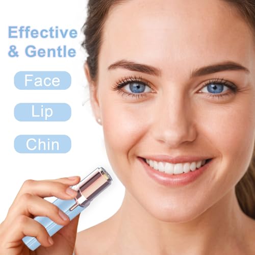 Rechargeable Facial Razor for Women with 7 Replacement Heads