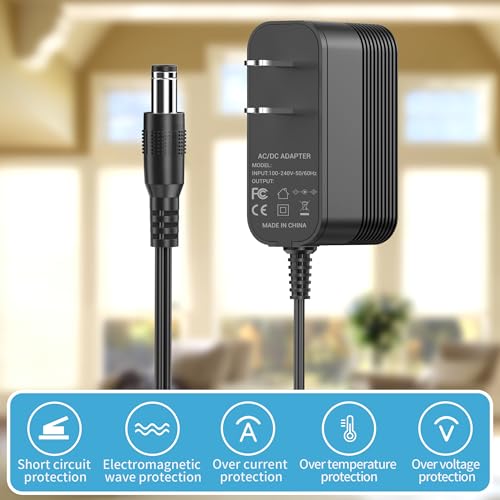 12V Charger for AeroGarden Harvest 360 Slim Elite Power Cord Compatible with AeroGarden 100690 100691 100692 100693 100694 100695 Adapter Replacement Power Supply