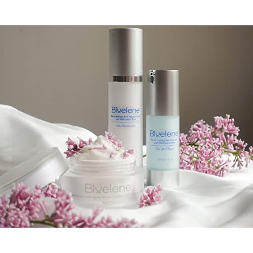 Bluelene Anti Aging Daily Moisturizer, Revolutionary Anti Wrinkle Face Cream with Methylene Blue (50ml) (1.7 Fl Oz). Suitable for Sensitive Skin.