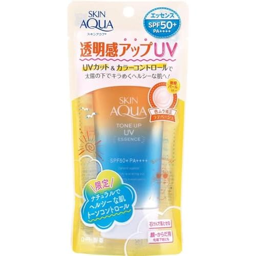 Skin Aqua Sunscreen Tone Up Uv Essence Latte Beige Color 2.82oz(80g) Savon Scent SPF50+ PA++++