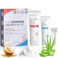 Body Hair Removal Cream for Women with Aloe Gel, 5 Min Painless Flawless Depilatory Cream for Arms, Underarms, Legs, Chest & Bikini Line, Body Hair Remover Dermatologically Tested for All Skin