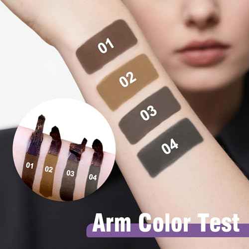 Peel Off Eyebrow Gel, Tattoo Eyebrow Gel Easy Peel Off, Natural Brow Color for Women Sparse Brows, Long-Wearing & Waterproof, Create Voluminous-Looking Brows, 1 Pack (01 Dark Brown)