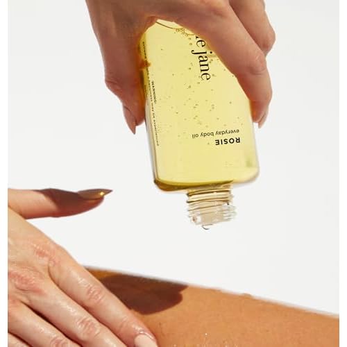By Rosie Jane Everyday Body Oil (Rosie Fragrance) - Nude Musk & Sweet Rose Scented Body Care with Sunflower, Olive & Rosehip Seed Oil to Hydrate and Nourish Dry Skin (5 fl oz)