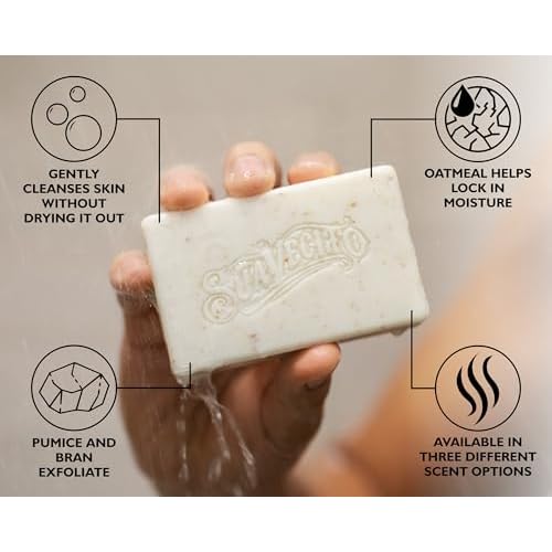 Suavecito Body & Hand Soap Bars Moisturizing Masculine Whiskey Bar Fragrance 6 oz 3 Pack