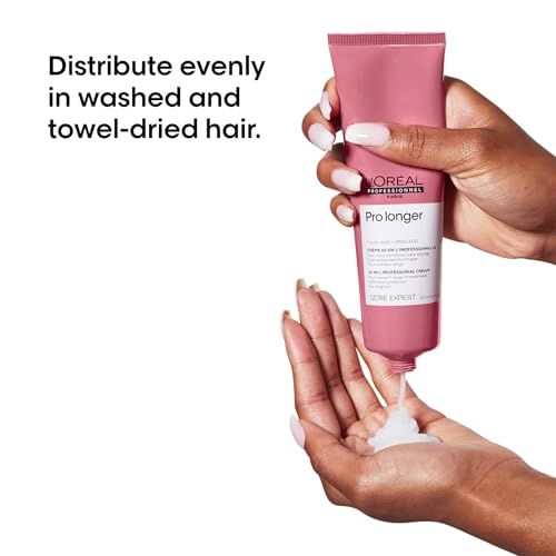 L'Or?al Professionnel Paris Pro Longer Heat Protectant Cream - For Thinned Hair, Fills and Visibly Reduces Appearance of Split Ends, Provides Thicker Hair and Shine