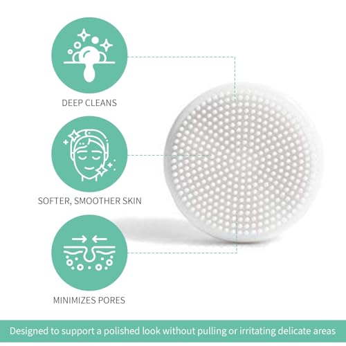 Silicone Facial Brush Head Replacement, Single Replacement Brush for Spinning Cleansing Devices, Gentle for Daily Skin Care Routine, Premium Quality Soft Silicone Bristles