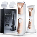 Women¡¯s 2-in-1 Body Grooming Kit, Electric Bikini Trimmer & Shaver for Women, Wet/Dry Use, LED Light, Anti-Slip Grip, USB Rechargeable Cordless Hair Removal for Face, Legs, Underarms & Intimate Areas
