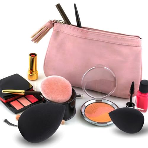 7Pcs Soft Makeup Sponges Set, Latex Free Blender Beauty Sponge for All Skin Types, Professional Application of Liquid, Cream and Powder Makeup, Dry & Wet Use Blender sponge, Black