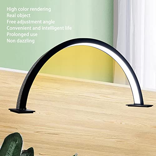 Half Moon Nail Desk Lamp, 35W 28 Inch LED Table Lamp for Nails, Nails Art Arc Table Lamp, Adjustable Brightness and Color Temperature, for Manicure, Tattoo, Lash, HEAYZOKI0W7T4VG3SD