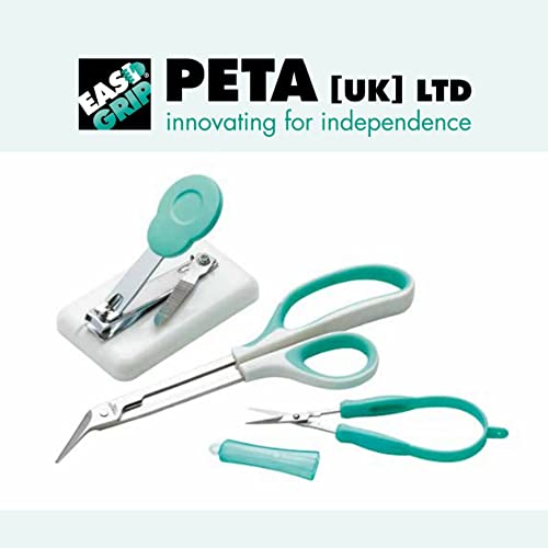 Peta Table Nail Clipper PNC-3 - Mounted and Non-Slip - Plastic Base with Rubber Feet - for Anyone with Poor Hand Control, Weak Hand Strength and Tremors