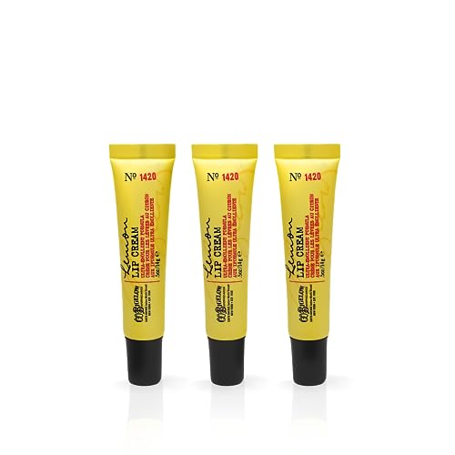 C.O. Bigelow Lemon Body Cream No. 005, 8 oz. & Lemon Lip Cream Trio, 0.5 oz. (Pack of 3)