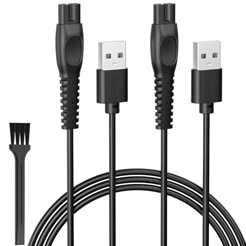 Meliya 2 Pack Charging Cable for Philips Norelco One Blade 360 QP2724 QP2834 QP1924 QP4631 QP6542 QP4530 QP6552, MG7910 MG5910 MG9525, X3001 S3341 X3052 for Philips Shaver