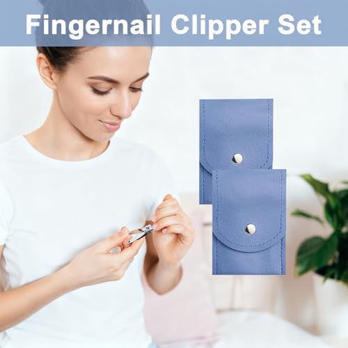 24 Sets Travel Manicure Set Professional Nail Clipper Kit Bulk,4 in 1 Adult Stainless Steel Travel Manicure Kit with Case Individually Wrapped Nail Clippers Bulk for Homeless,Hotel,Charity(4 Colors)