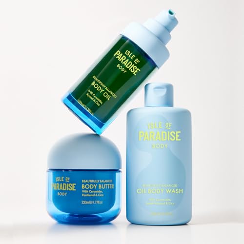 Isle of Paradise Balanced Oil Cleanser - For Soft, Smooth Skin - Skin Barrier Body Wash with Ceramides, Panthenol, and Cica - Protects and Locks in Moisture - 11.15 fl. oz