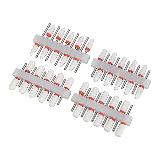 40PCS Ceramic Nail Drill Bits for Professional Manicure & Pedicure ? Fast Grinding, Heat-Resistant, Compatible with Most Electric Nail Machines