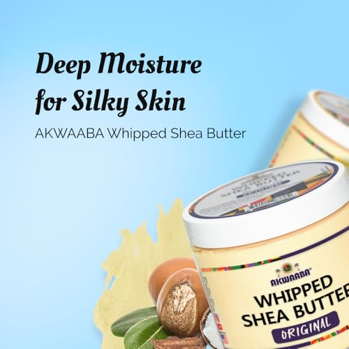AKWAABA Whipped Shea Butter (Baby Powder) ? Nourishes & Moisturizes | Made with Shea Butter | No Dyes & Parabens | 12 oz / 340 g