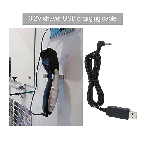 Create idea Shaver USB Charging Cable Compatible with Remington Barba Beard Trimmer MB320 MB320C MB42C MB310C MB200 Pa3215U 3.2V 24AWG 1.5 Meters
