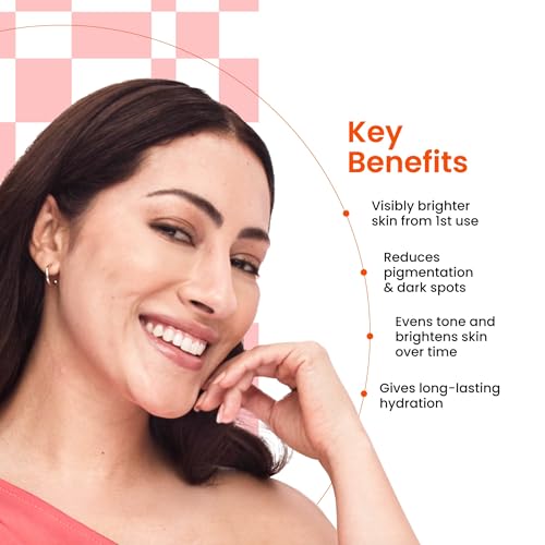 FoxTale Vitamin C Super Glow Moisturizer with Niacinamide & Peptides, Visibly Reduces Pigmentation, Enhances Skins Brightness Instantly, For All Skin Types, Women & Men (50ml)