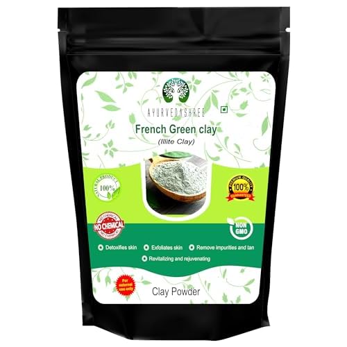 French Green Clay Powder 100 Gm | 100% Pure Montmorillonite Clay | Absorbs Excess Oil | Highly Recommended For Oily Skin | Deep Facial Cleanser