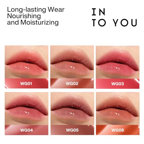 ITY Water Kiss Lip Gloss for Women, Deep Hydration Lip Plumper for Makeup, Lustrous Shine Lip Sheer for Natural Look, 6 Colors, Glossy Pigment, 3g in Rainy Rose