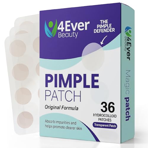 Pimple Patches for face and body | 36 Count (12mm), Invisible Hydrocolloid Acne patches ? Face Stickers for Zits, dark spot , Blemishes, Pore strips, Forehead pimple patch , Invisible spot cover